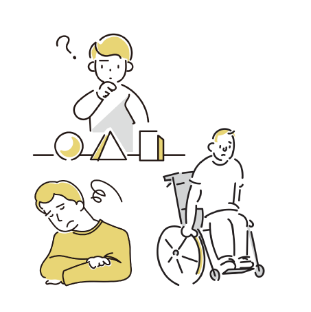不安を抱える人々のイラスト